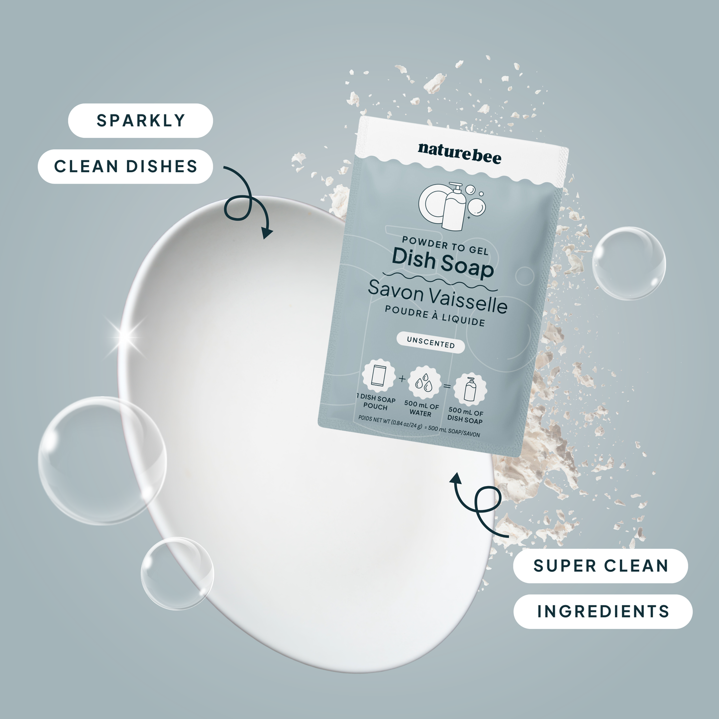 Vaskemiddel uten parfyme - Powder to Gel  - The organic way