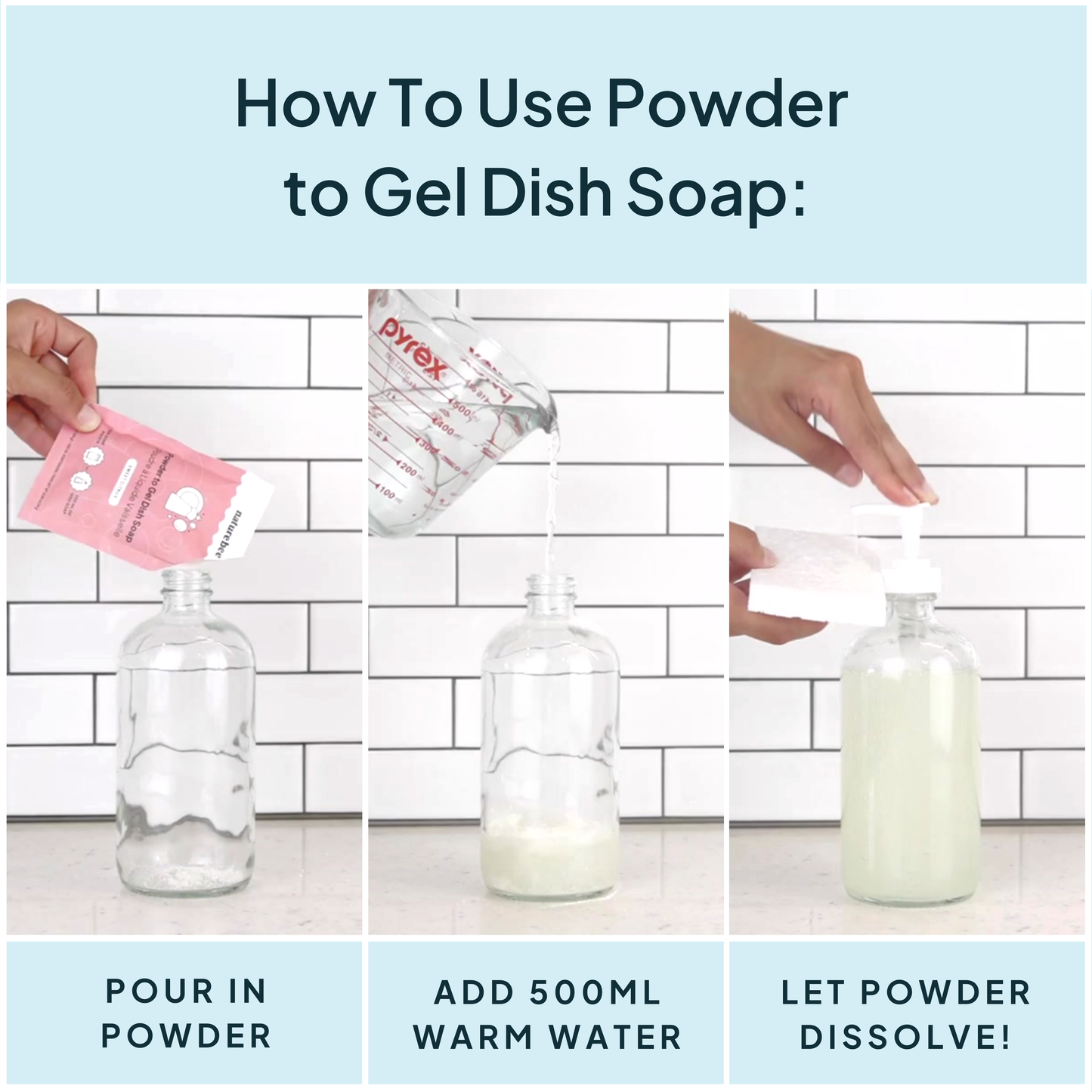 Vaskemiddel uten parfyme - Powder to Gel  - The organic way