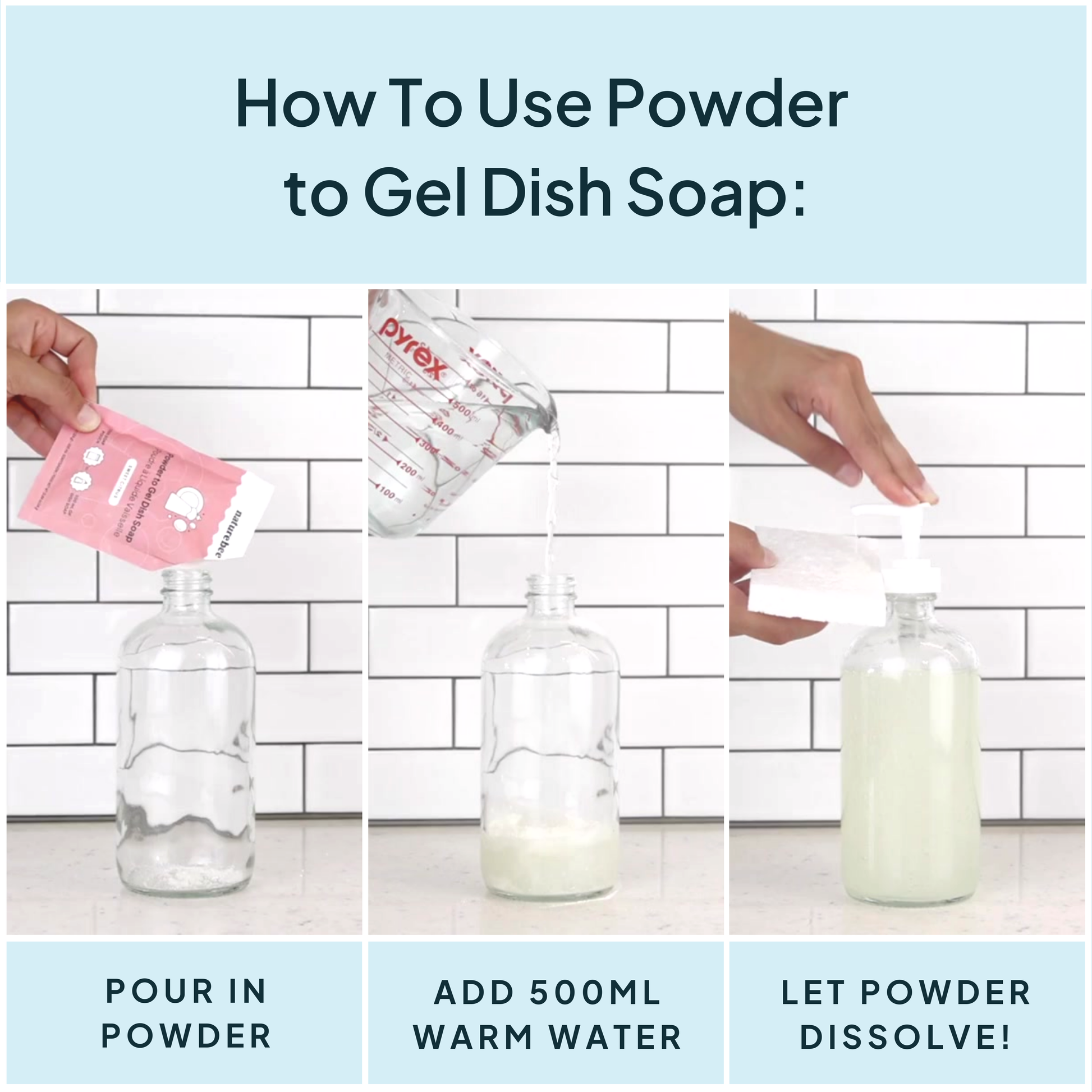 Vaskemiddel uten parfyme - Powder to Gel  - The organic way