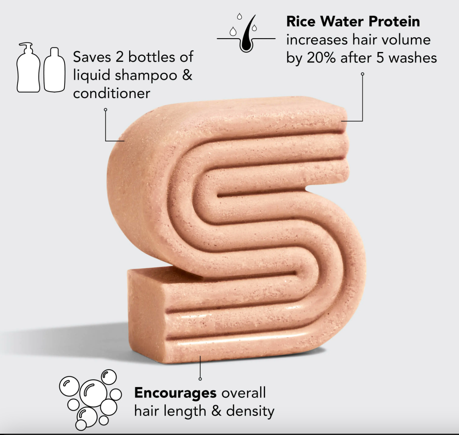 Risvann shampoo bar - Front bilde uten eske, nærbilde